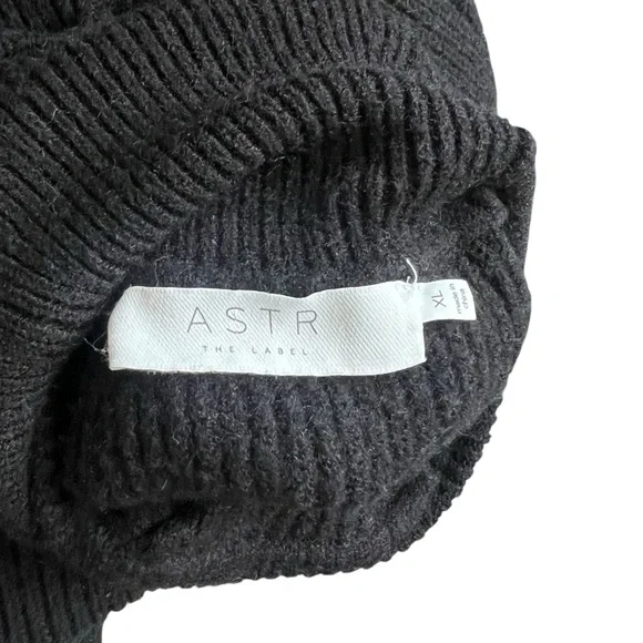 ASTR Revolve Women’s Taissa Bolero Black Knit Shrug Turtleneck Mockneck Sweater - Picture 4 of 11